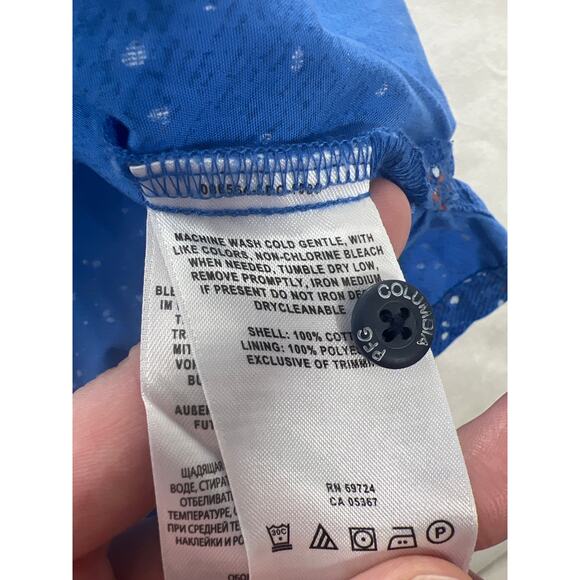 Men's Columbia PFG Outdoor Fishing Short Sleeve Button Front Short Top Medium - Picture 5 of 7